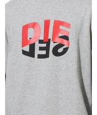 DIESEL S-GIRK Cotton crewneck sweatshirt grey - Sweatshirts - 4