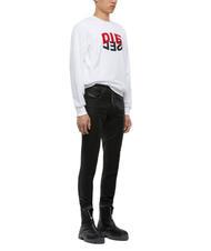 DIESEL S-GIRK Cotton crewneck sweatshirt white - Sweatshirts - 4