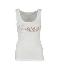 GUESS LOGO GLITTER Cotton tank top - T-shirt