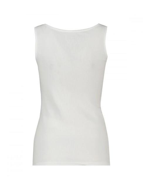 LOGO GLITTER Cotton tank top purwhite - T-shirt
