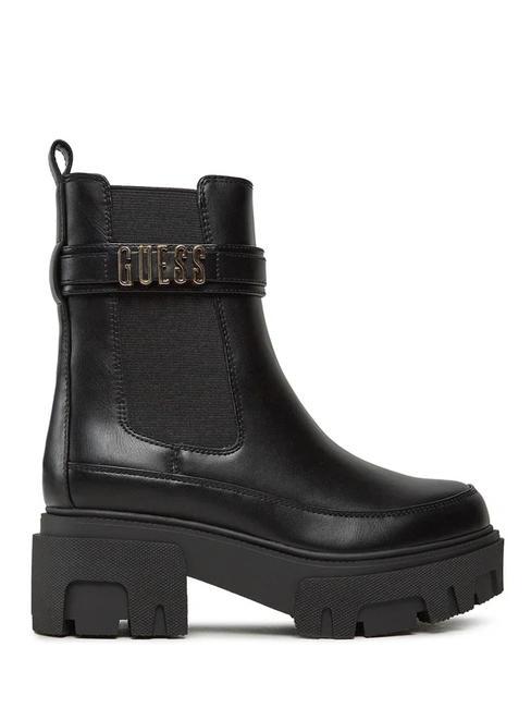 YELMA Metallic logo ankle boots BLACK - Women’s shoes