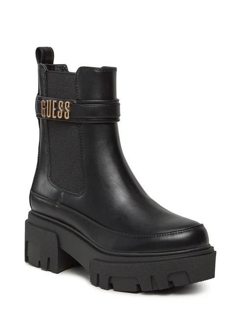YELMA Metallic logo ankle boots BLACK - Women’s shoes