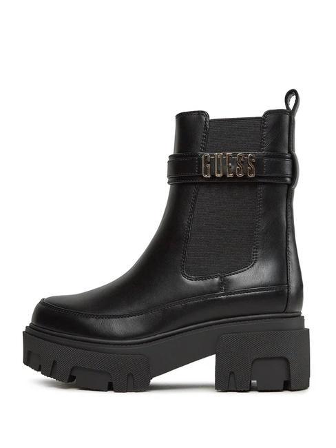 YELMA Metallic logo ankle boots BLACK - Women’s shoes