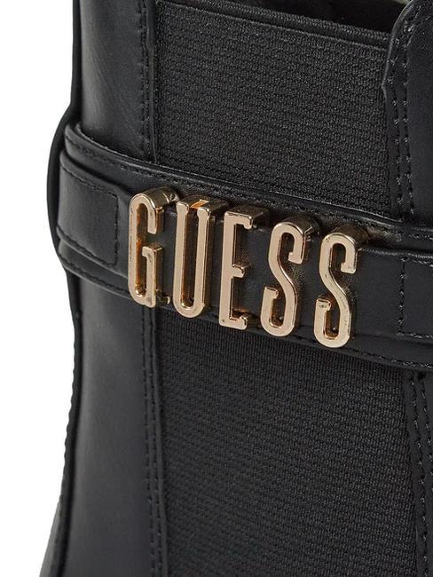 YELMA Metallic logo ankle boots BLACK - Women’s shoes