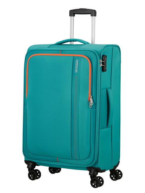 SEA SEEKER Medium size trolley aqua / green - Semi-rigid Trolley Cases