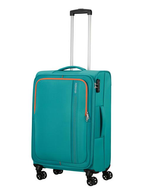 SEA SEEKER Medium size trolley aqua / green - Semi-rigid Trolley Cases
