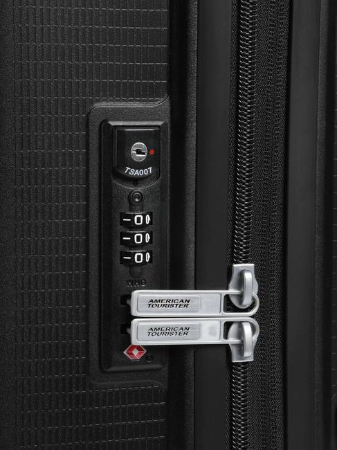 AEROSTEP Expandable medium size trolley BLACK - Rigid Trolley Cases