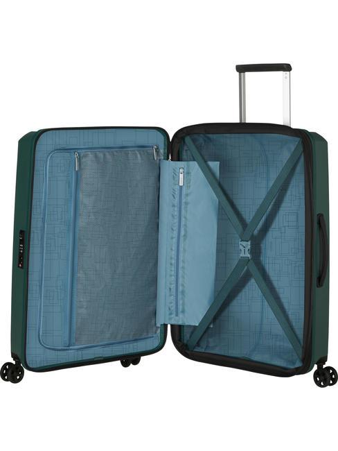 AEROSTEP Expandable medium size trolley dark forest - Rigid Trolley Cases