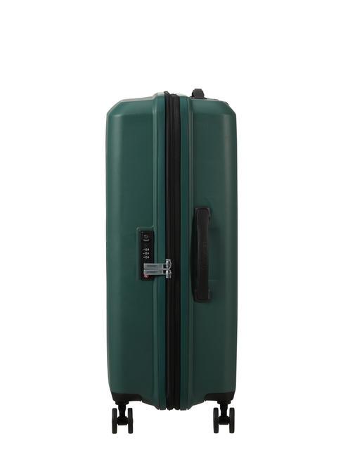 AEROSTEP Expandable medium size trolley dark forest - Rigid Trolley Cases