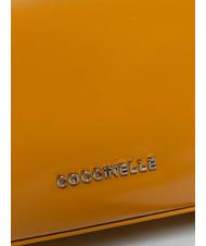 COCCINELLE LILY SHINY CALF Mini leather bag with chain handle resin - Women’s Bags - 3