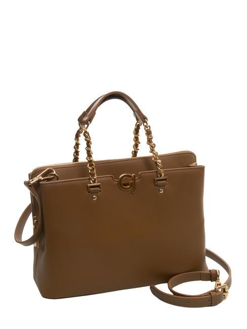 ZAFFIRA Folder bag with chain handles camel - Women’s Bags