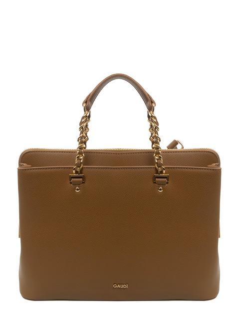 ZAFFIRA Folder bag with chain handles camel - Women’s Bags