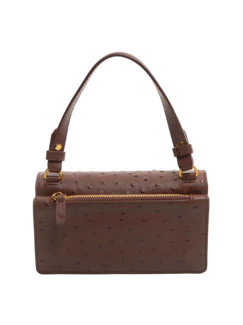 NICO OSTRICH Mini printed leather bag carob - Women&rsquo;s Bags