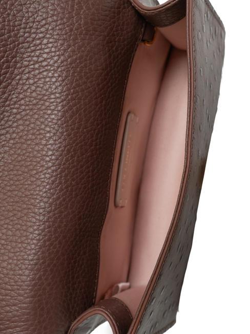 NICO OSTRICH Mini printed leather bag carob - Women&rsquo;s Bags
