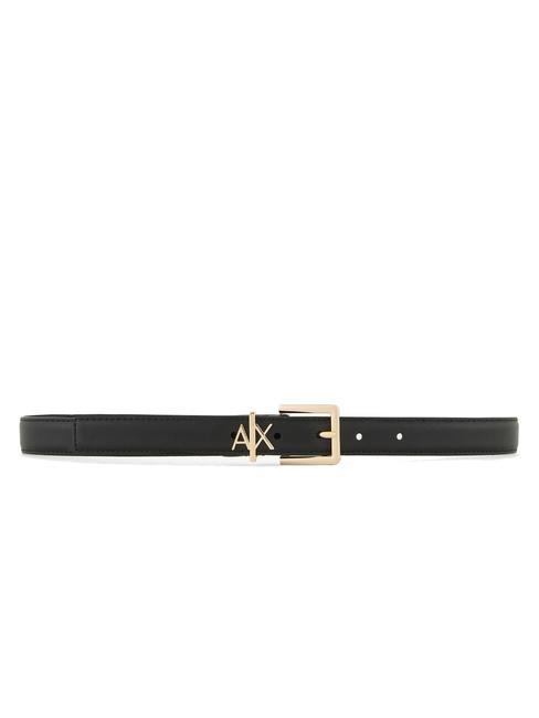 TONGUE Leather belt Black - Belts