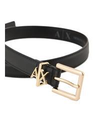 ARMANI EXCHANGE TONGUE Leather belt Black - Belts - 3