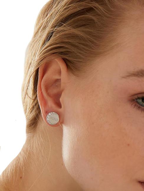 MOON FASES Earrings with crystals SILVER - Earrings