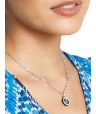 GUESS 4G LOGO Necklace with charm rhodium/black - Necklaces - 2