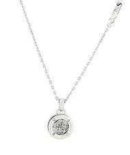 GUESS 4G LOGO Necklace with charm rhodium/black - Necklaces - 3
