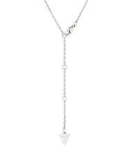 GUESS 4G LOGO Necklace with charm rhodium/black - Necklaces - 4