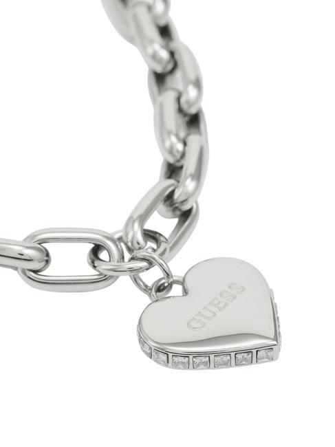 FALLING IN LOVE Bracelet with heart and chain SILVER - Bracelets
