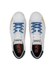 SUN68 STREET LEATHER Sneakers white/navy blue - Men’s shoes - 3