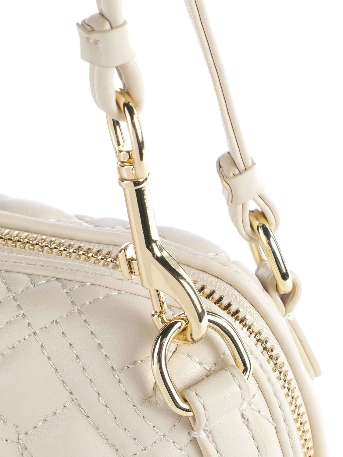 Love Moschino Quilted Micro Shoulder Bag Ivory - Buy At Outlet Prices!