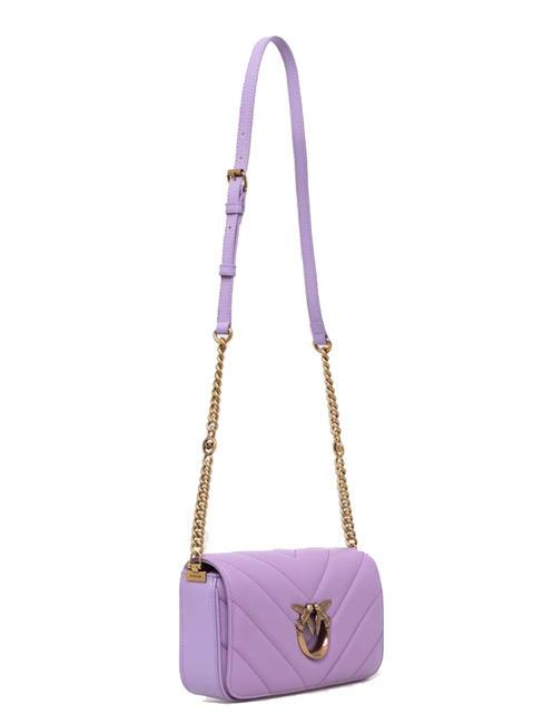 LOVE CLICK Mini leather bag purple-antique gold tulip - Women’s Bags