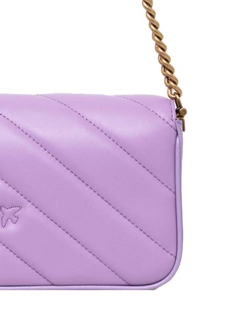 LOVE CLICK Mini leather bag purple-antique gold tulip - Women’s Bags