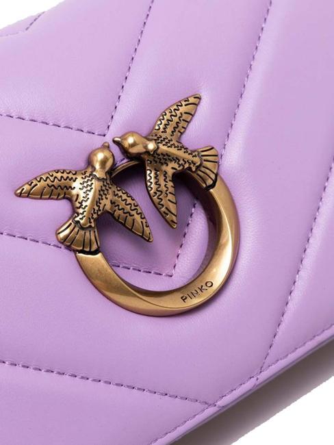 LOVE CLICK Mini leather bag purple-antique gold tulip - Women’s Bags