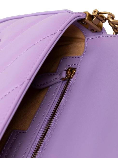LOVE CLICK Mini leather bag purple-antique gold tulip - Women’s Bags