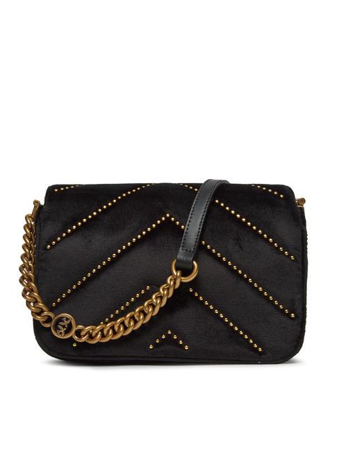 LOVE CLICK Mini velvet bag with studs black-antique gold - Women&rsquo;s Bags