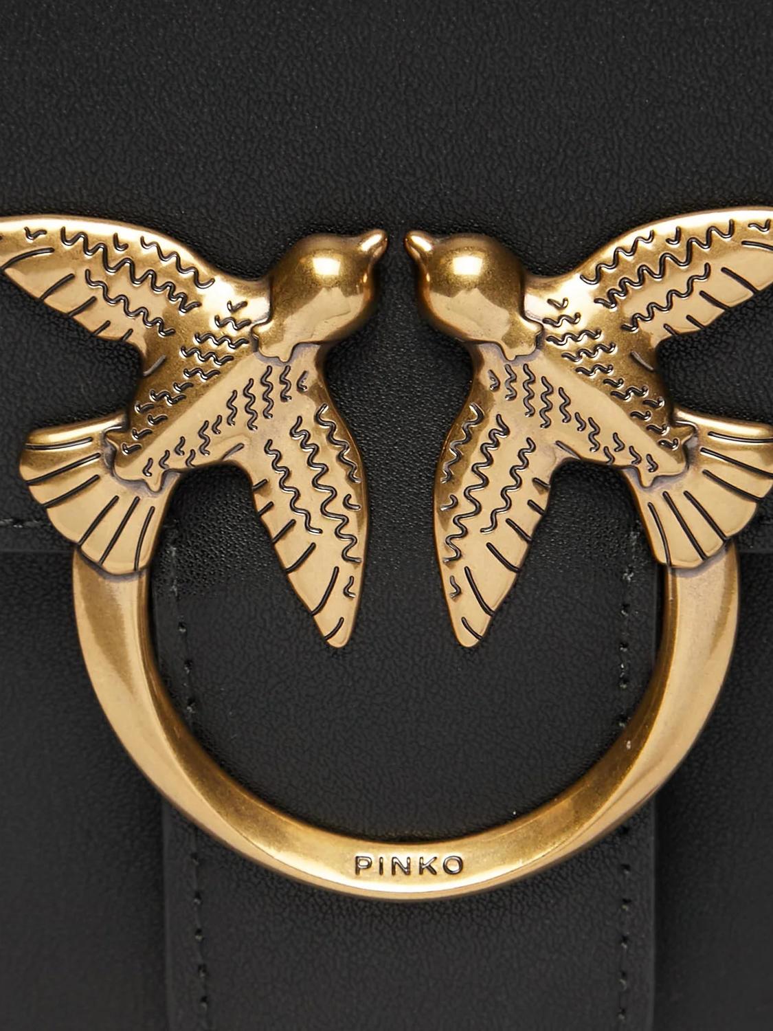 Pinko Classic Love Bag Bell Simply Bag Black Antique Gold Buy At Outlet Prices