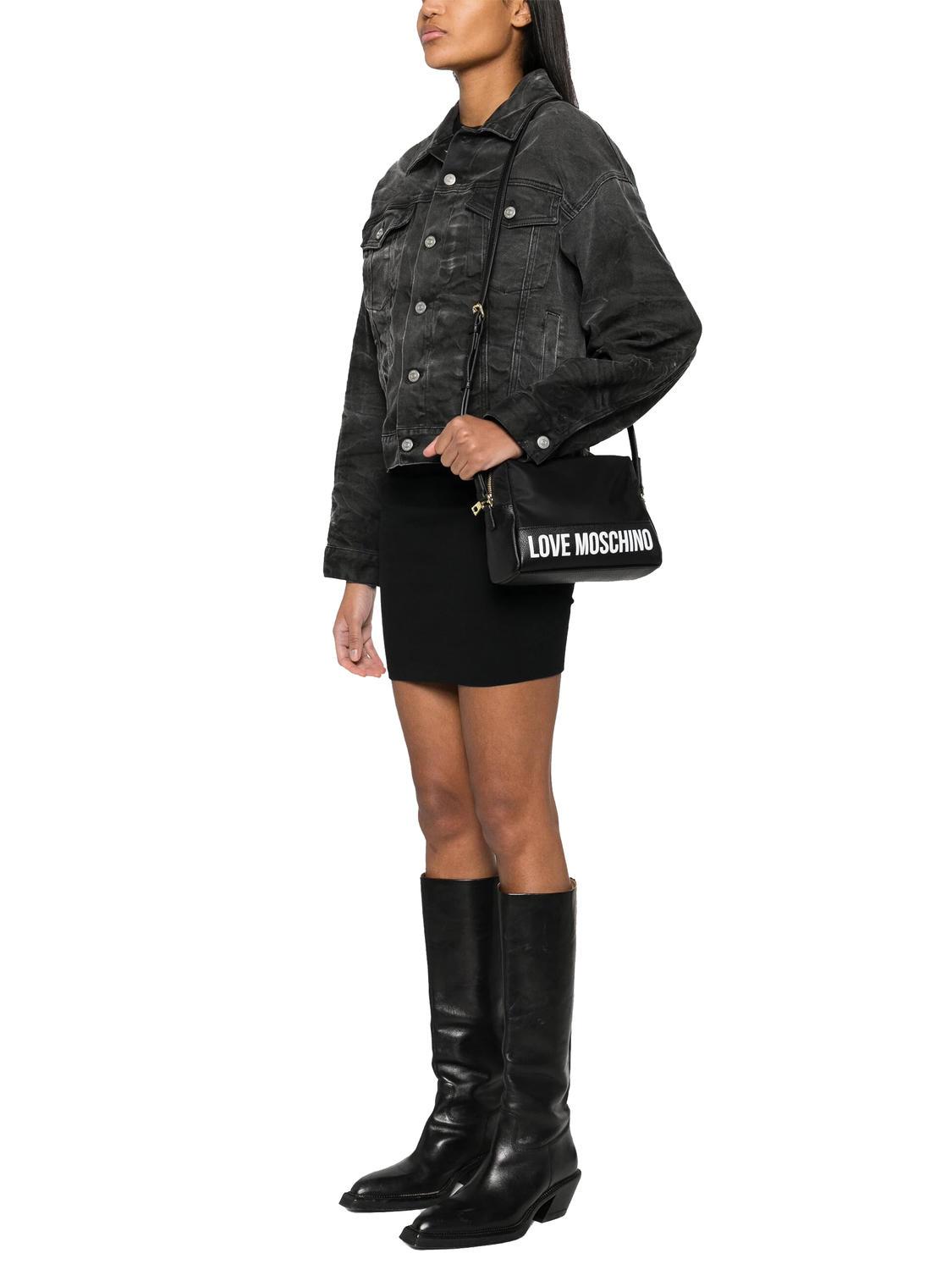 Love Moschino City Lovers Nylon Shoulder Bag Black - Buy At Outlet  