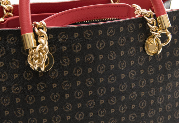 Tapiro Handbag; with shoulder strap black lacquer - Women’s Bags