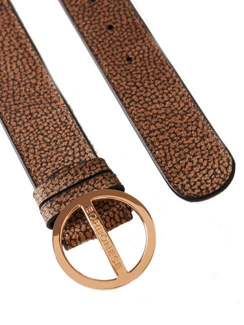 GRAFFITI Round buckle belt natural op / black - Belts