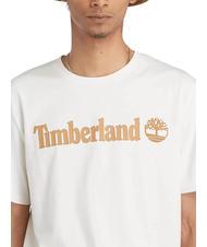 TIMBERLAND KENNEBEC RIVER LINEAR LOGO Cotton T-shirt vintage white - T-shirt - 3