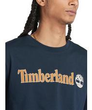 TIMBERLAND KENNEBEC RIVER LINEAR LOGO Cotton T-shirt dark sapphire - T-shirt - 3
