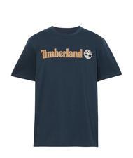 TIMBERLAND KENNEBEC RIVER LINEAR LOGO Cotton T-shirt dark sapphire - T-shirt - 4