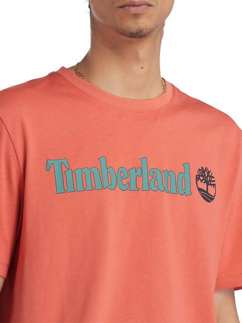 KENNEBEC RIVER LINEAR LOGO Cotton T-shirt burnt sienna-app - T-shirt