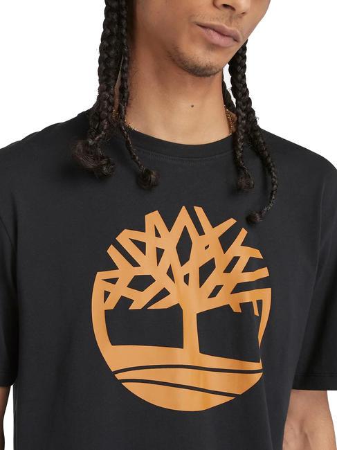 KBEC RIVER Short-sleeved T-shirt black / wheat boot - T-shirt