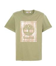 TIMBERLAND STACK LOGO Cotton T-shirt cassel earth - T-shirt - 4