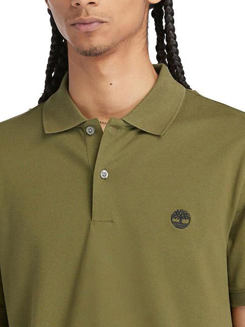 MERRYMEETING RIVER Stretch cotton polo shirt sphagnum - Polo shirt