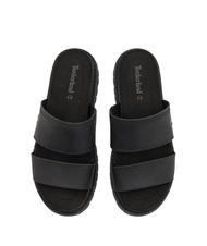 TIMBERLAND CLAIREMONT WAY Leather slipper sandal black full grain - Women&rsquo;s shoes - 3