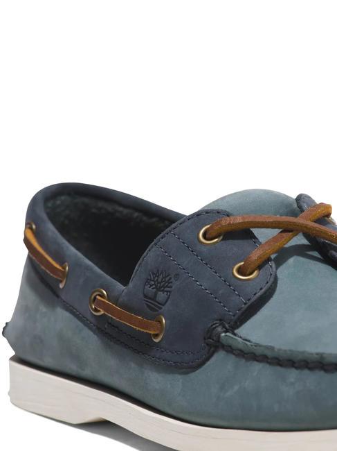 CLASSIC BOAT Leather boat shoe medium blue nubuck - Men’s shoes
