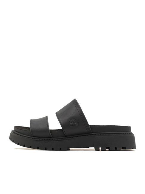 CLAIREMONT WAY Leather slipper sandal black full grain - Women&rsquo;s shoes