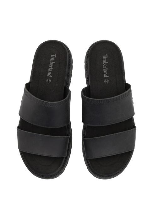 CLAIREMONT WAY Leather slipper sandal black full grain - Women&rsquo;s shoes