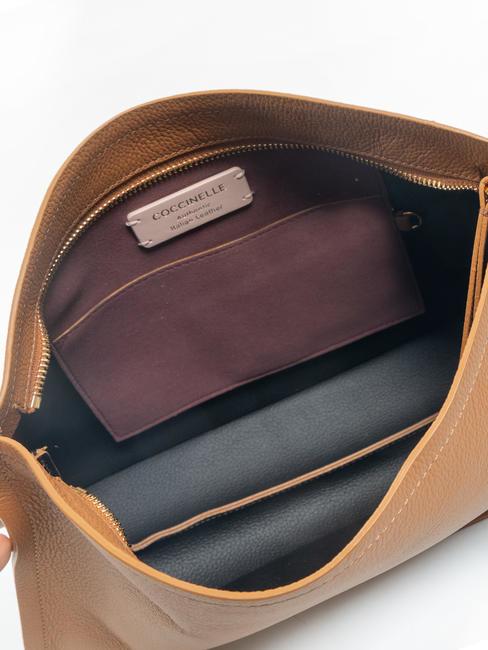 SNIP Shoulder bag in hammered leather cuir/noir - Women&rsquo;s Bags