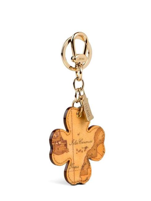 GEO CLASSIC Four-leaf clover charm key ring NATURAL - Key holders