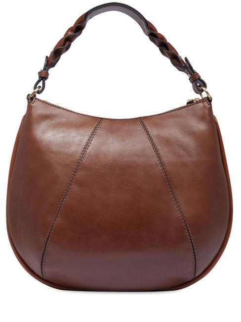 BRIGIDA Shoulder bag, in leather BROWN - Women’s Bags